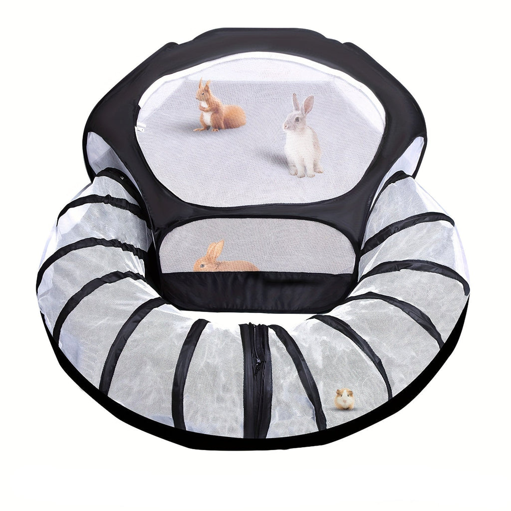 Small Animal Playpen with Tunnel