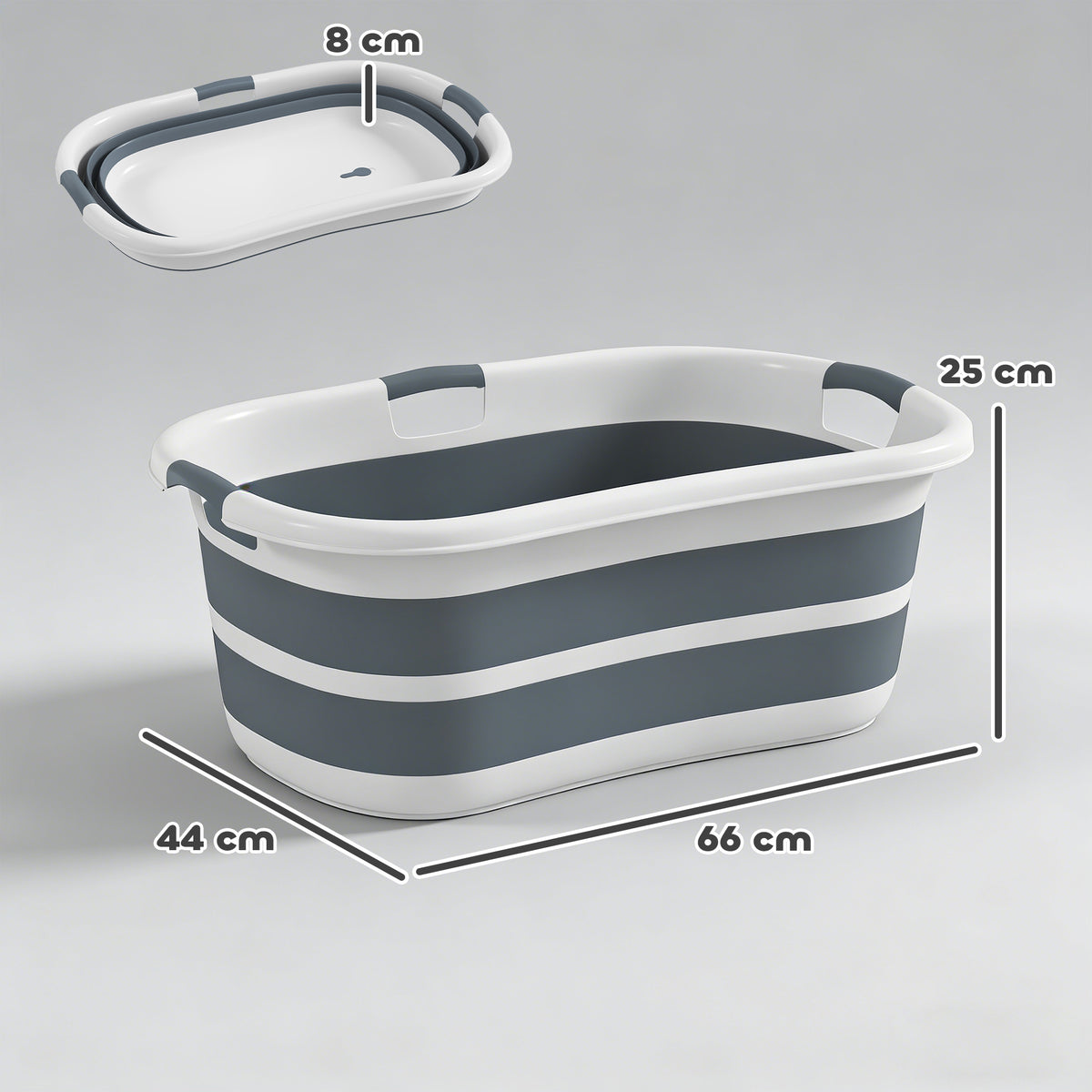 Baignoire pour Chien, Baignoire Pliable et Portable avec Trou de Drainage, pour Petits Chiens et Chiots, Gris