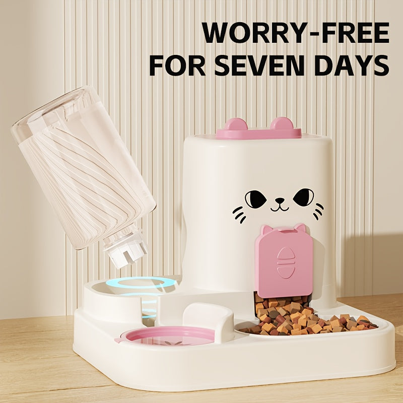 Automatic Cat Feeder And Water Dispenser Set