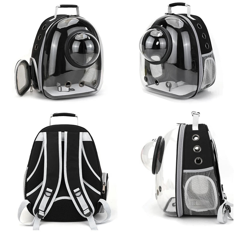 Sac de transport pour chat, sac à dos pour animaux de compagnie, respirant, portable, transparent, sac à dos pour chiot, sac de transport pour chien, sacs en forme de capsule spatiale
