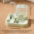 Distributeur d'eau et de nourriture 2 en 1 pour animaux de compagnie, séparation sec-humide, plastique durable, transparent, sans batterie, pour chats et chiens en voyage