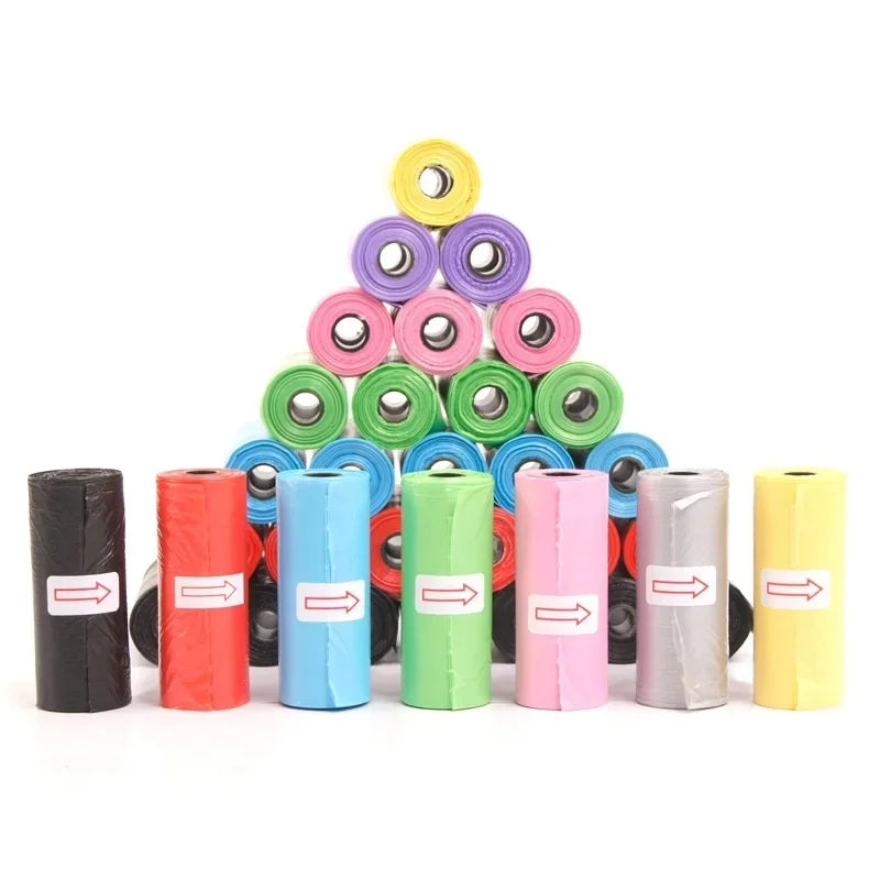 Nouvelles 10 rouleaux de sacs à déjections canines écologiques et étanches, 15 sacs/rouleau, sacs de nettoyage extérieur pour chiots et chiens